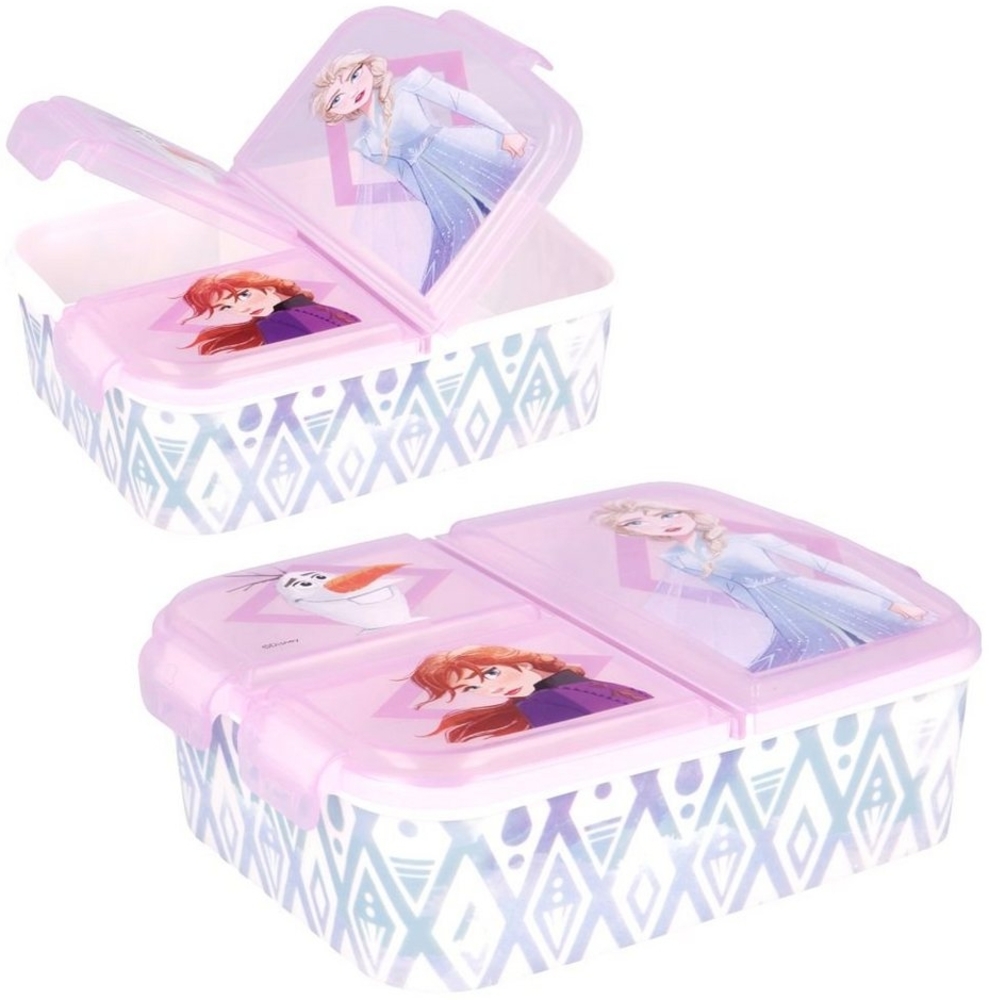 Frozen 2 - Die Eiskönigin II Elements Kinder Premium Lunchbox Brotdose Frühstücks-Box Vesper-Dose mit 3 Fächern Bild 1