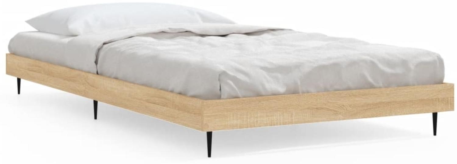 vidaXL Bettgestell ohne Matratze Sonoma-Eiche 100x200 cm Holzwerkstoff 832264 Bild 1
