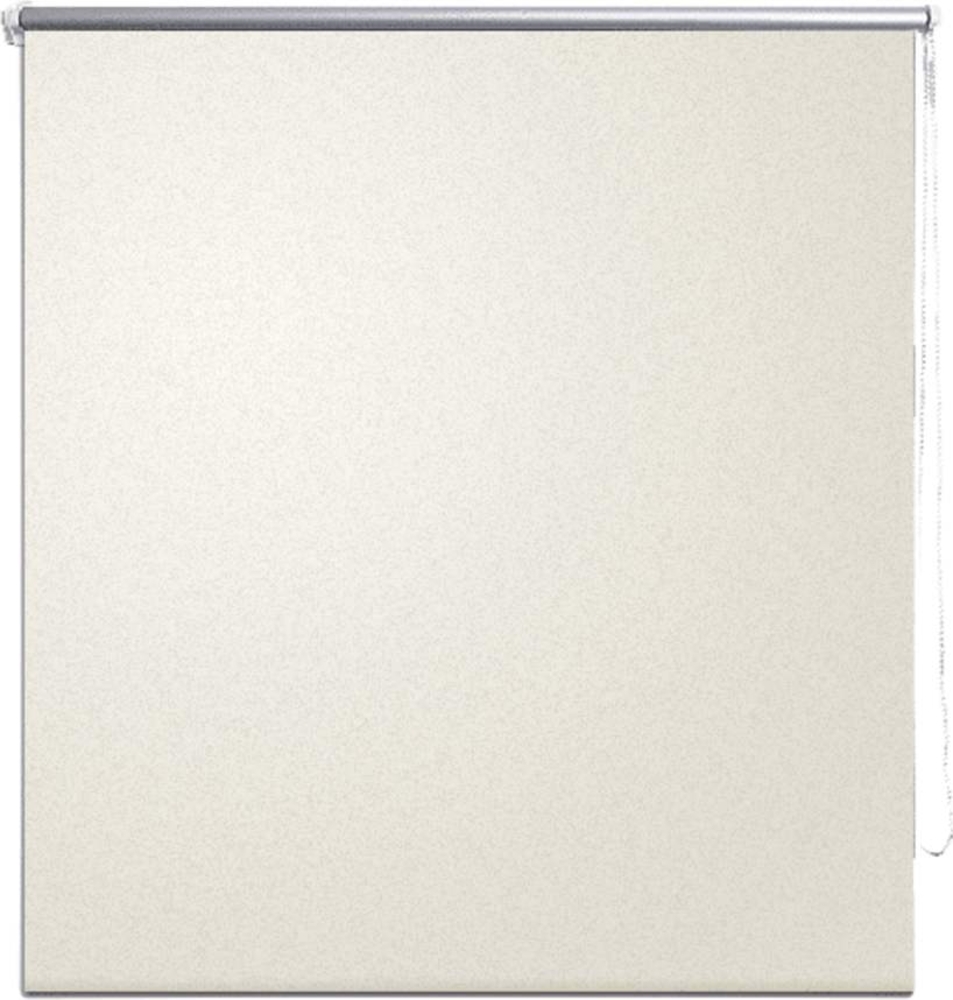 vidaXL Verdunklungsrollo Seitenzug Rollo Klemmrollo Klemmfix Kette, Gebrochen weiß, 120 cm x 2,3 m Bild 1