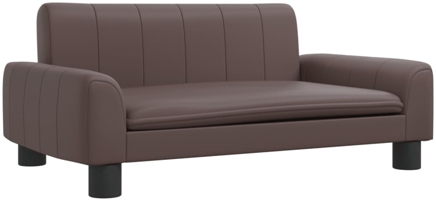 vidaXL Kindersofa Braun 70x45x30 cm Kunstleder 3196276 Bild 1