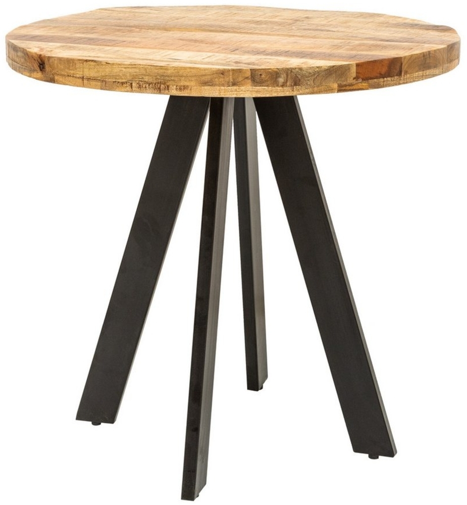 riess-ambiente Esstisch IRON CRAFT 80cm natur, Massivholz · rund · Küchentisch · Mangoholz Bild 1