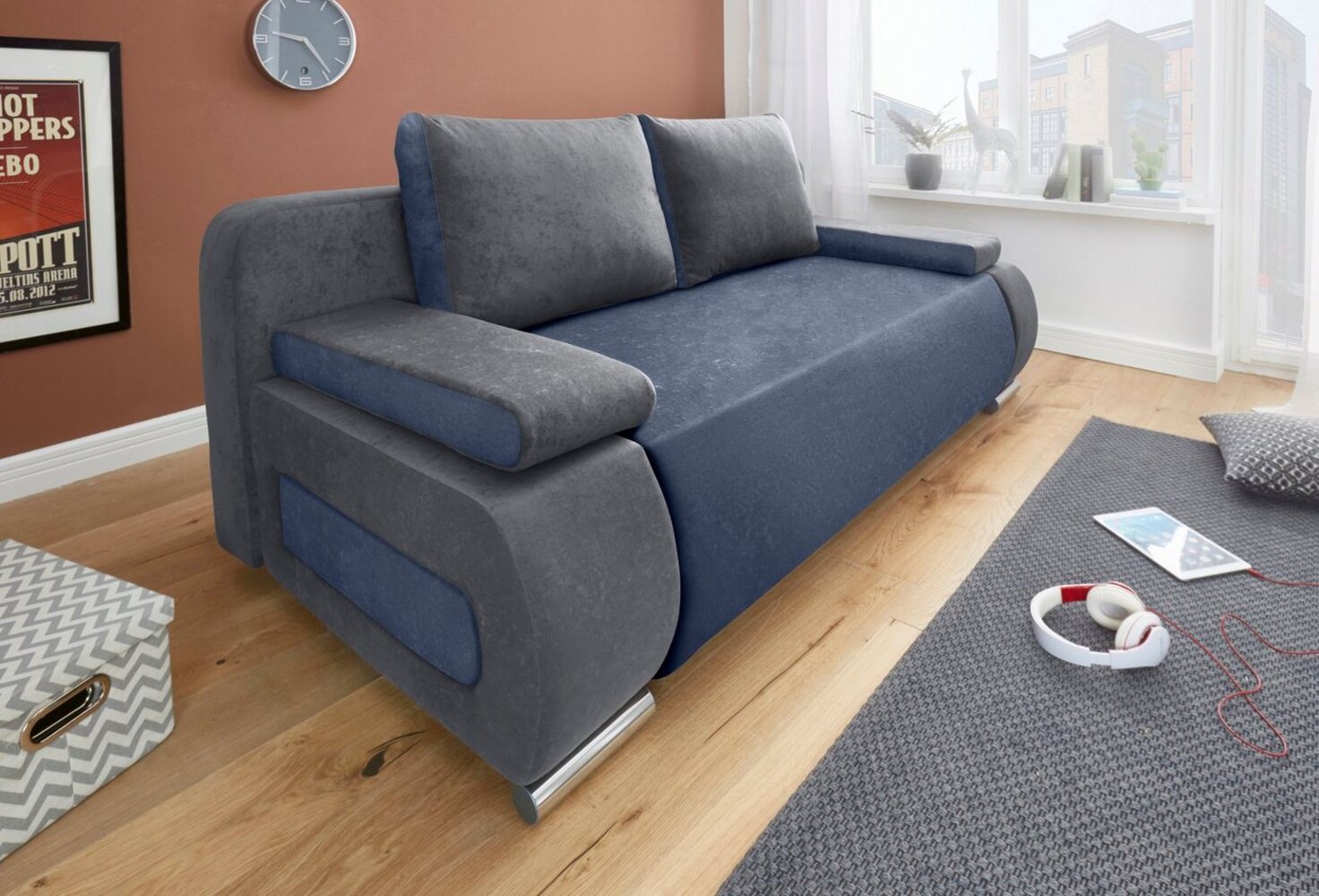 COLLECTION AB Schlafsofa Moritz, mit Bettfunktion und Bettkasten, komfortabler Federkern Bild 1