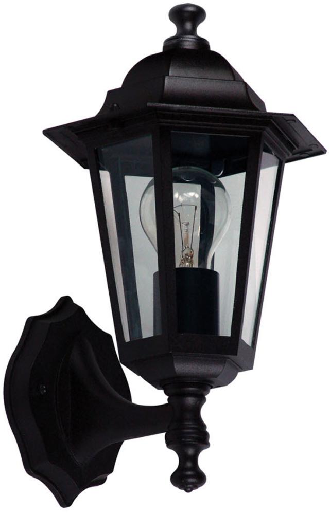 Außenwandleuchte Laterne Schwarz mit LED für Fassadenbeleuchtung Bild 1