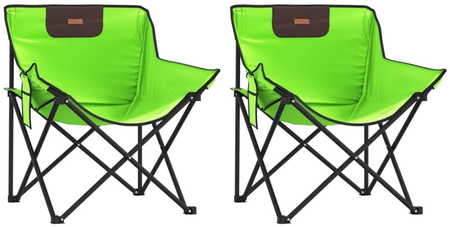 vidaXL Campingstühle 2 Stk. mit Tasche Klappbar Grün 366552 Bild 1