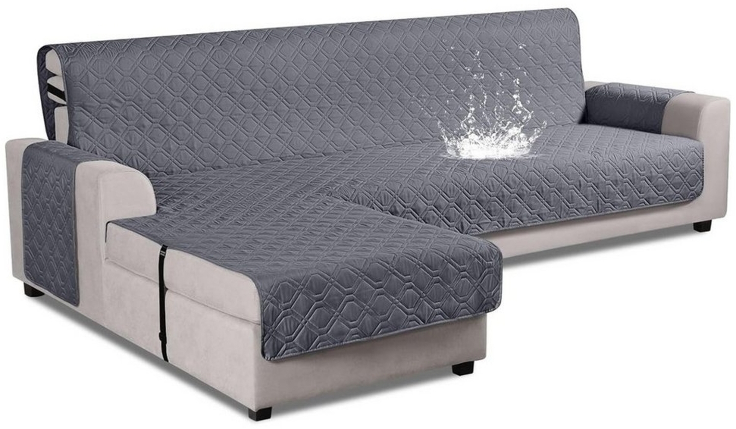 Sunicol Sofabezug L-Form Wasserdicht Mat, Anti-rutsch, Sofahusse Abdeckung Für Haustier, Kratzfest Sofa Überwurf Gesteppt Abdeckungen Bild 1