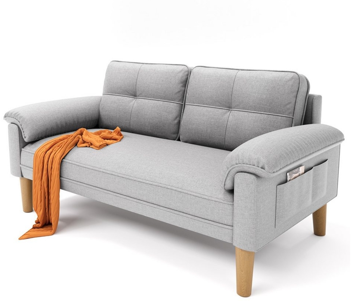 Bealife 2-Sitzer Kleine Couch, mit Armlehne und Seitentasche, 144 x 77 x 77 cm Bild 1