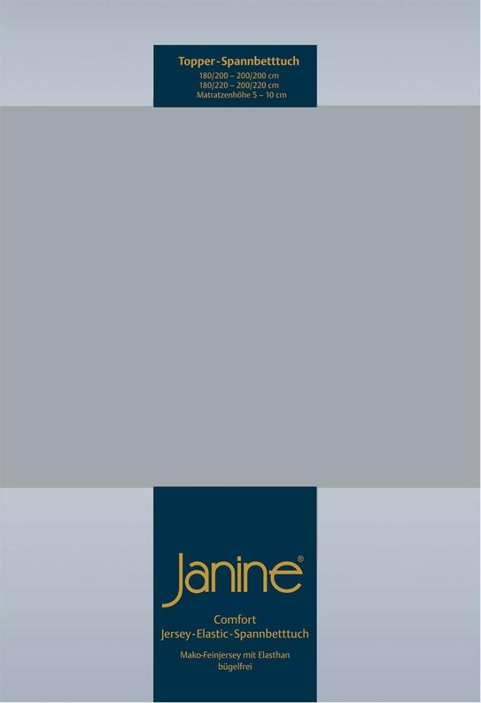 Janine Topper Comfort Jersey Spannbetttuch|90x190 cm - 100x220 cm| platinJanine Topper Comfort Jersey Spannbetttuch Bild 1