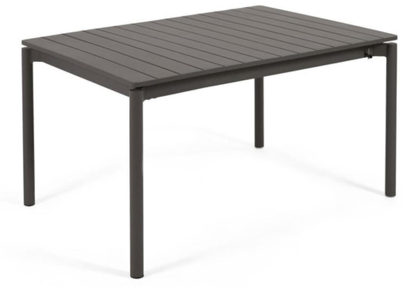 Nosh Zaltana ausziehbarer Outdoor-Tisch aus Aluminium mattschwarzer 140 (200) x 90 cm Bild 1