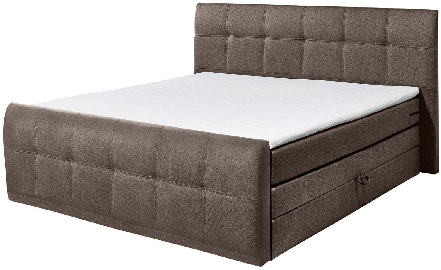 Boxspringbett 'SACB2' mit Bettkasten, braun, 180cm Bild 1