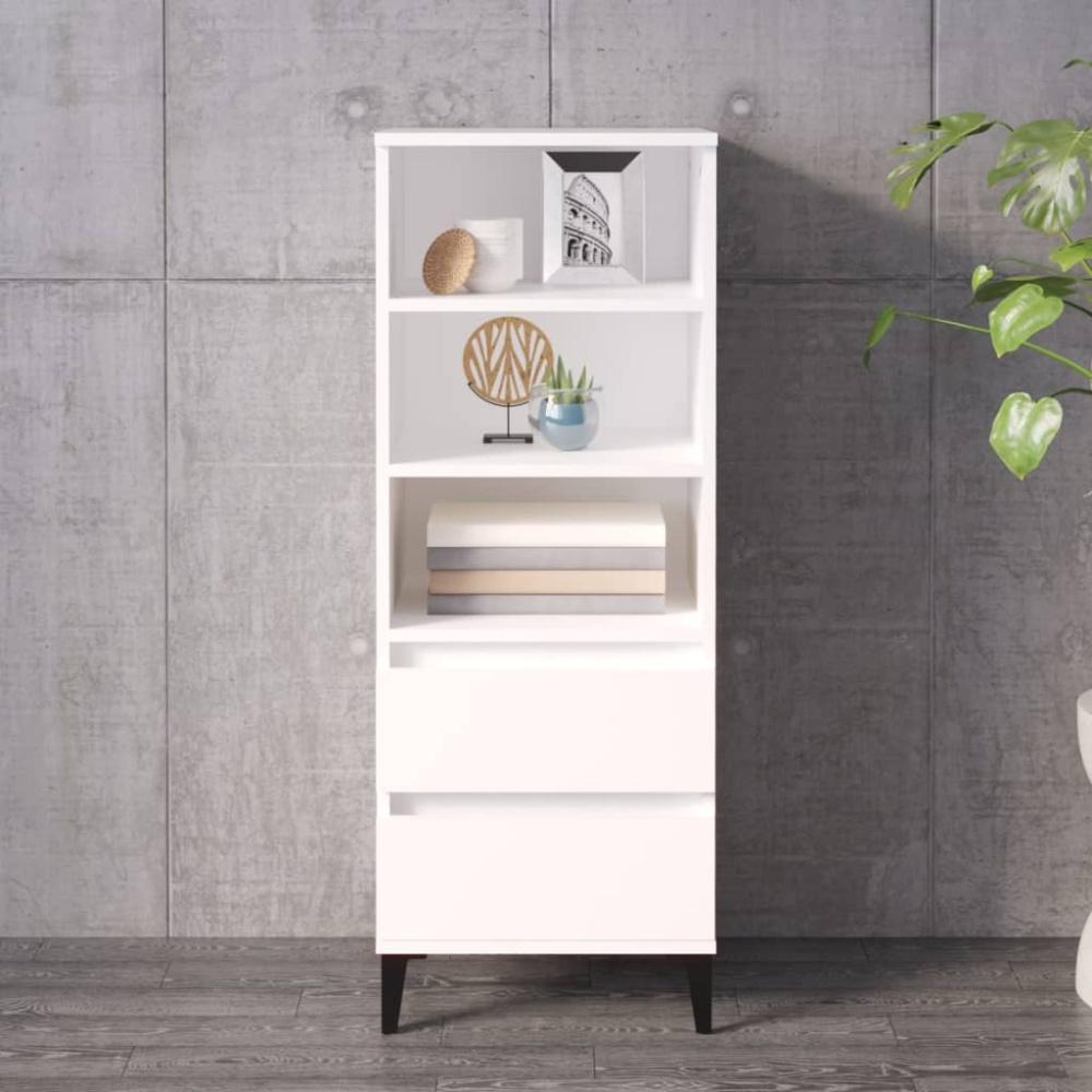 vidaXL Highboard Weiß 40x36x110 cm Holzwerkstoff 821244 Bild 1