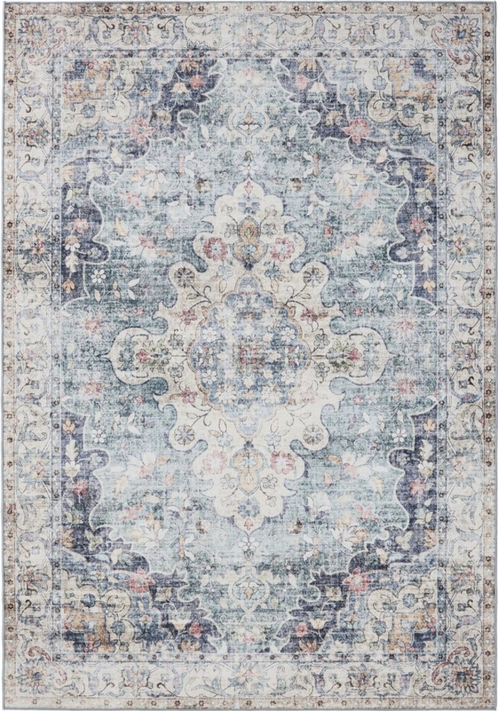 Interiyou Teppich Gent, Rechteckig, Höhe: 5 mm, Vintage Kurzflor für Wohnzimmer, Schlafzimmer, waschbar, pflegeleicht Bild 1