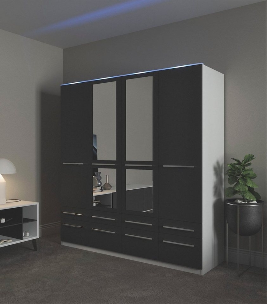 priess Kleiderschrank Schrank Garderobe Wäscheschrank Barcelona in 5 Breiten viel Stauraum, geräumige Schubkästen, mit Spiegel, MADE IN GERMANY Bild 1
