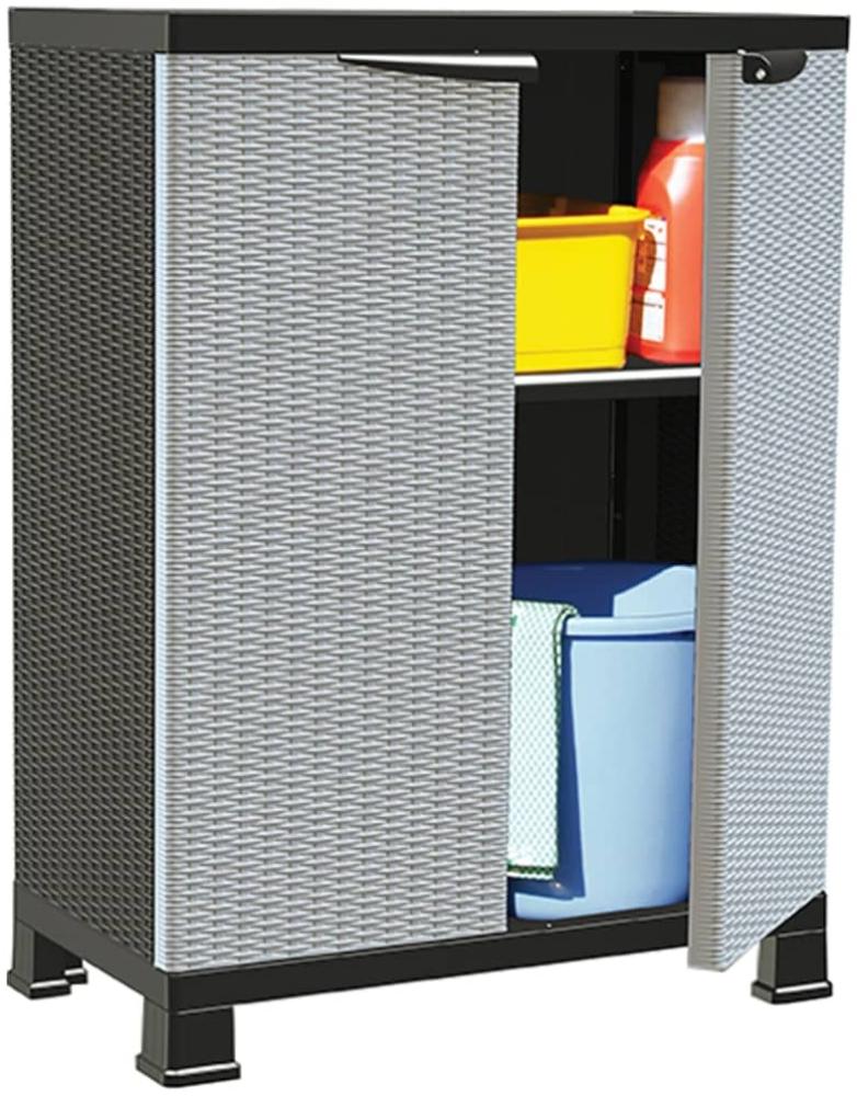 vidaXL Kunststoffschrank 68x39x92 cm Rattan-Design 337898 Bild 1