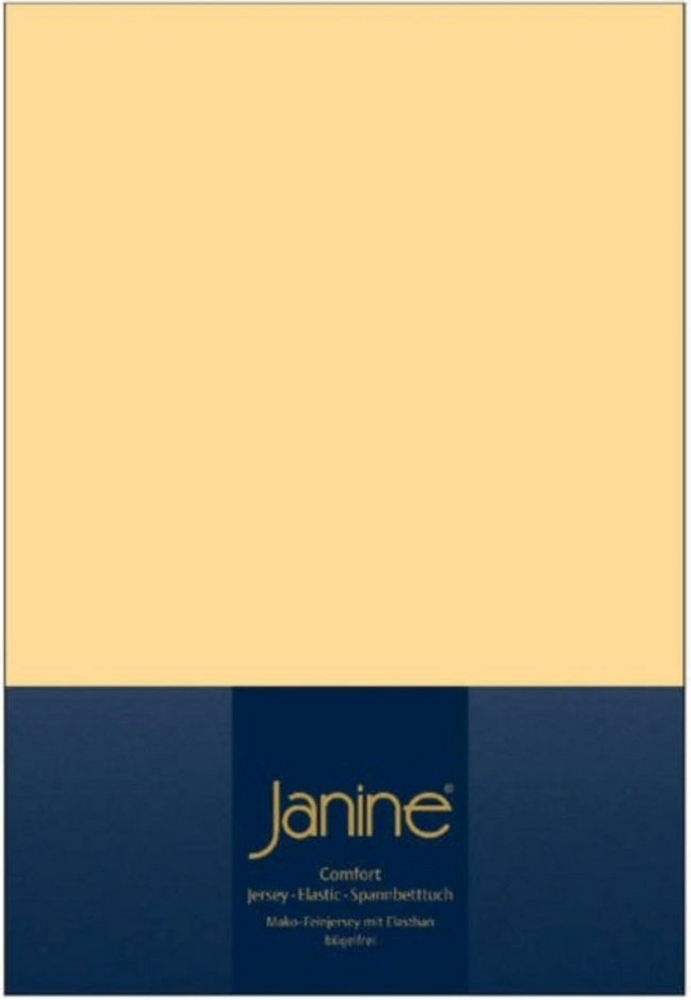Janine 5002 Elastic-Jersey-Spannbetttuch 23 vanille 140x200-160x220 Bild 1