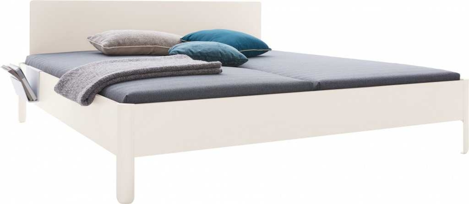 NAIT Doppelbett farbig lackiert Offwhite 160 x 220cm Mit Kopfteil Bild 1