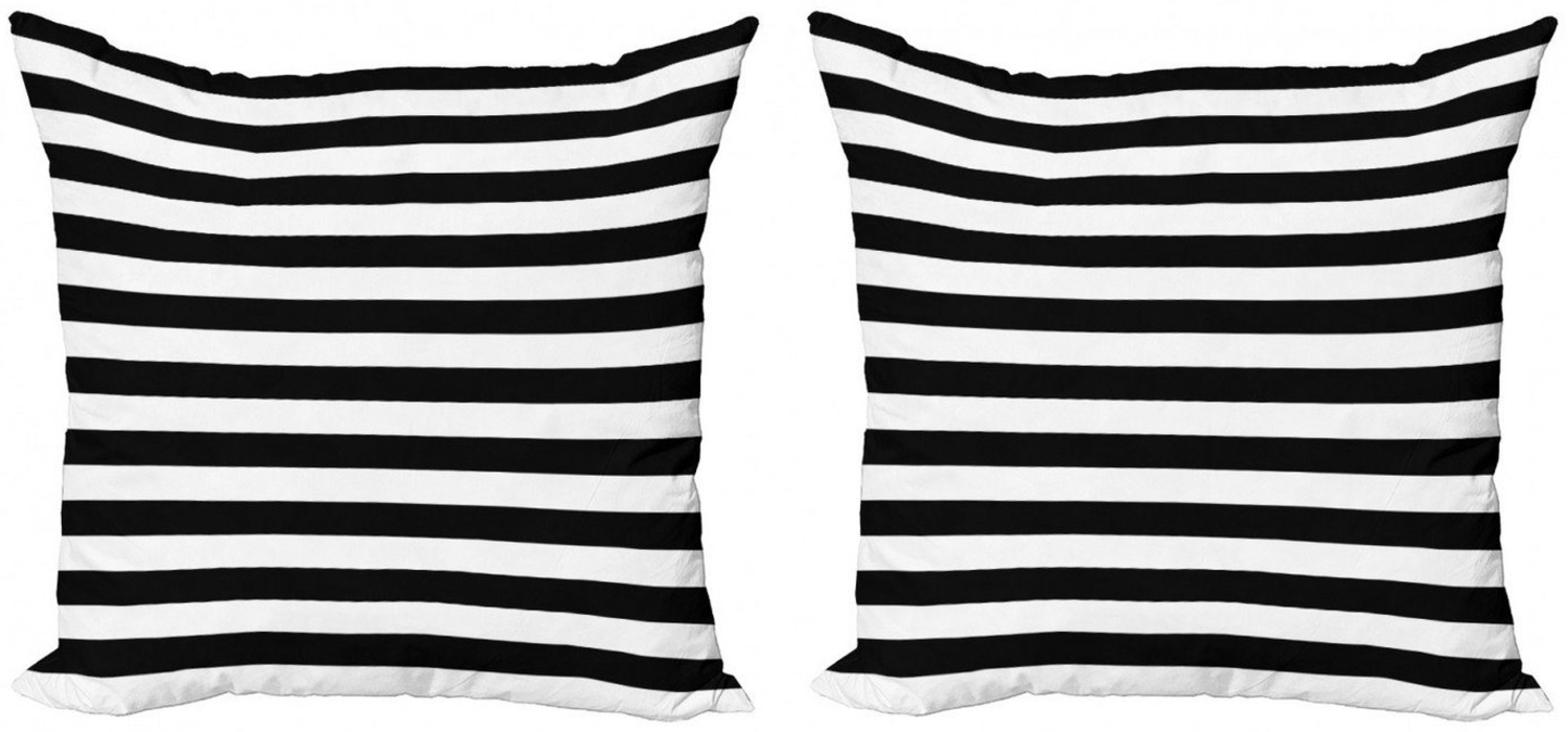 Abakuhaus Kissenbezüge Modern Accent Doppelseitiger Digitaldruck, (2 Stück), Streifen Monochrome Klassische gestreifte Bild 1