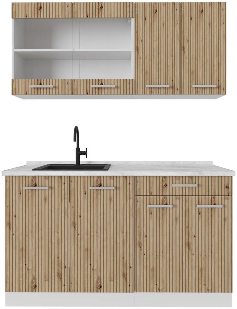 Vicco Singleküche Artisan Eiche/Weiß 140 cm ohne Arbeitsplatte, R-Line Bild 1