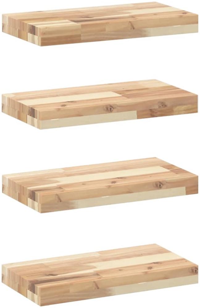 vidaXL Schweberegale 4 Stk. 40x20x4 cm Massivholz Akazie Unbehandelt 3279418 Bild 1