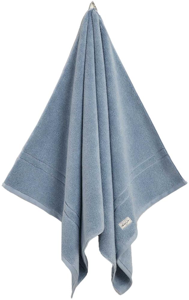 GANT Duschtuch - Premium Towel, Frottee, Bio-Baumwolle, Logo, uni Hellblau 70x140cm Bild 1