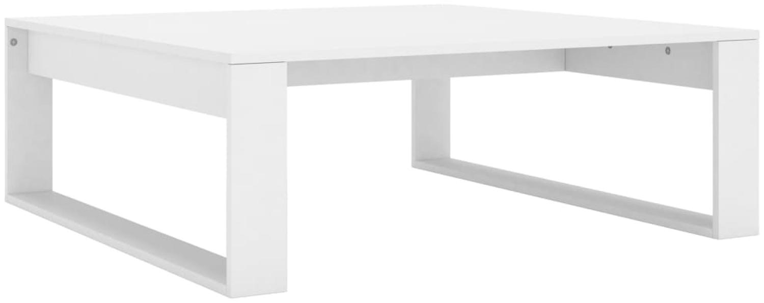 vidaXL Couchtisch Weiß 100x100x35 cm Holzwerkstoff 808630 Bild 1