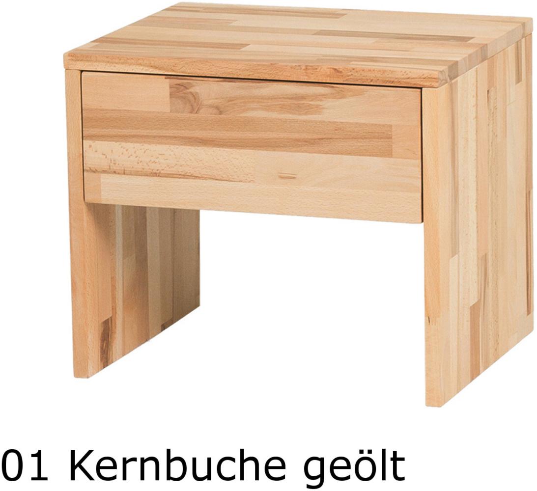 Dico Buche Kernbuche Massivholz Nachttisch Beistelltisch 960.66 02 Buche natur lackiert Bild 1