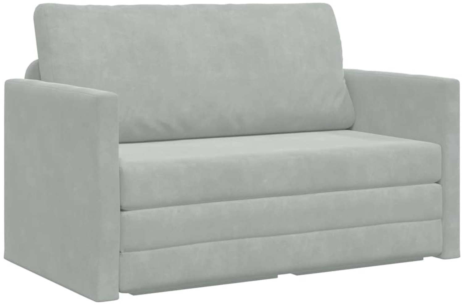 vidaXL Schlafsofa Hellgrau 124 x 204 x 61 cm Samt 4106702 Bild 1