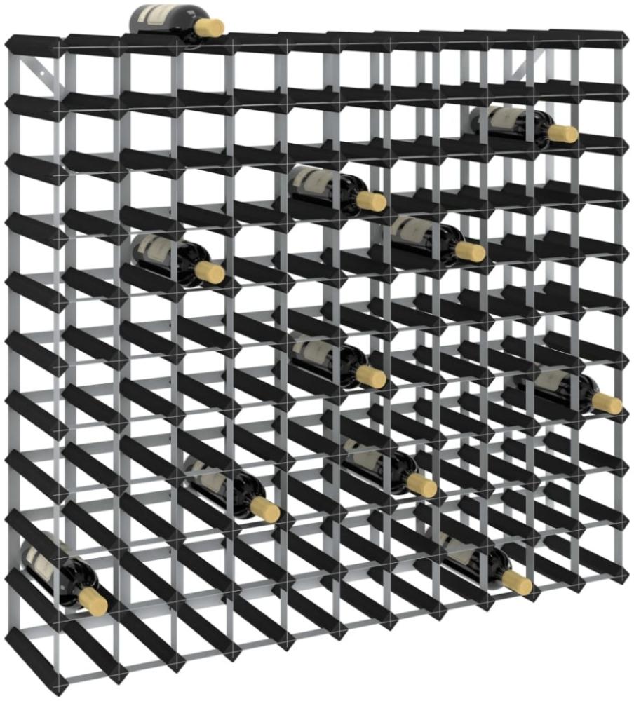 vidaXL Weinregal für 120 Flaschen Schwarz Massivholz Kiefer 325917 Bild 1