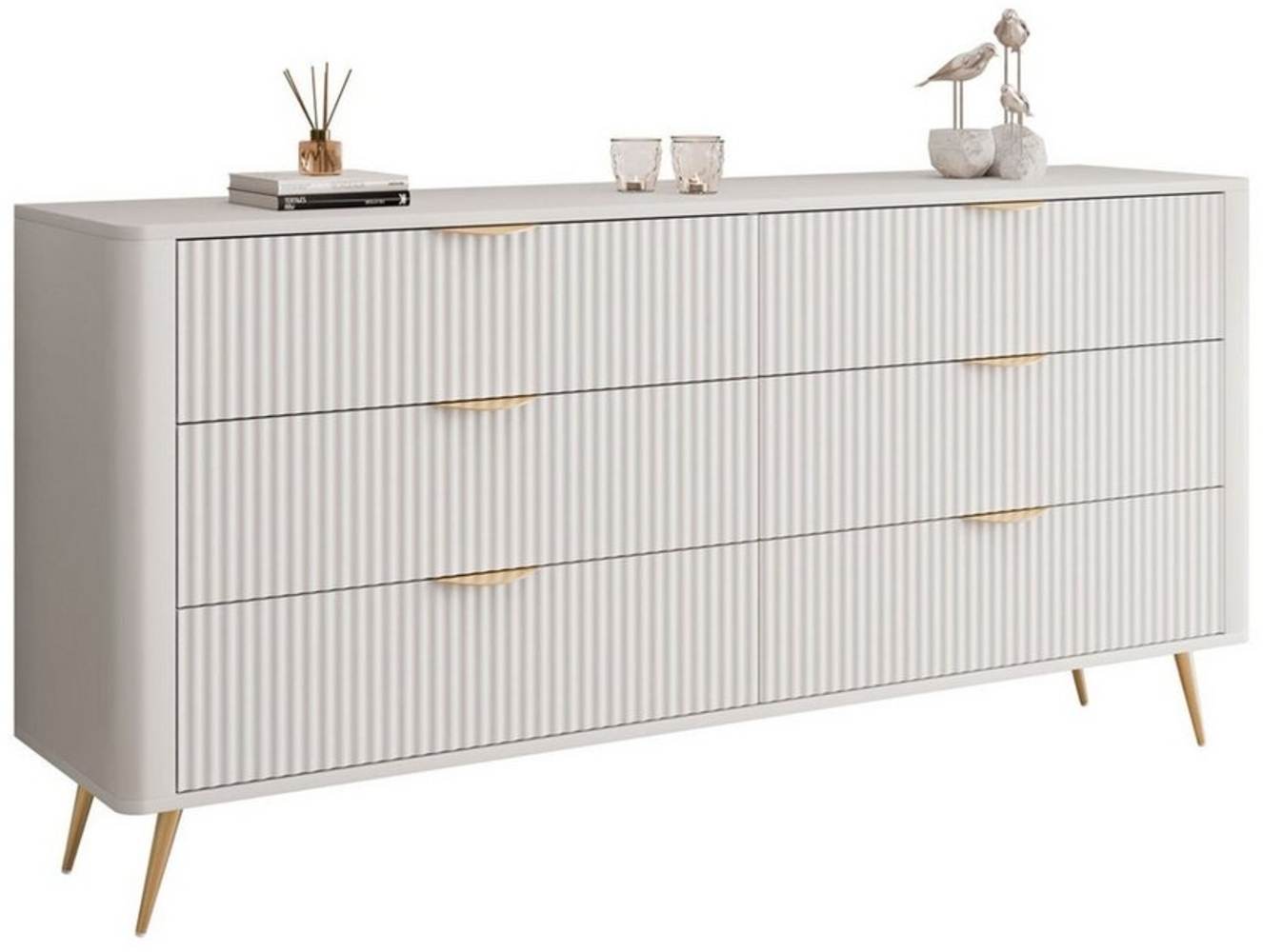 Lookway Kommode SCARLETT 6S mit Schubladen und Metallgriffe, Breite: 163 cm Bild 1