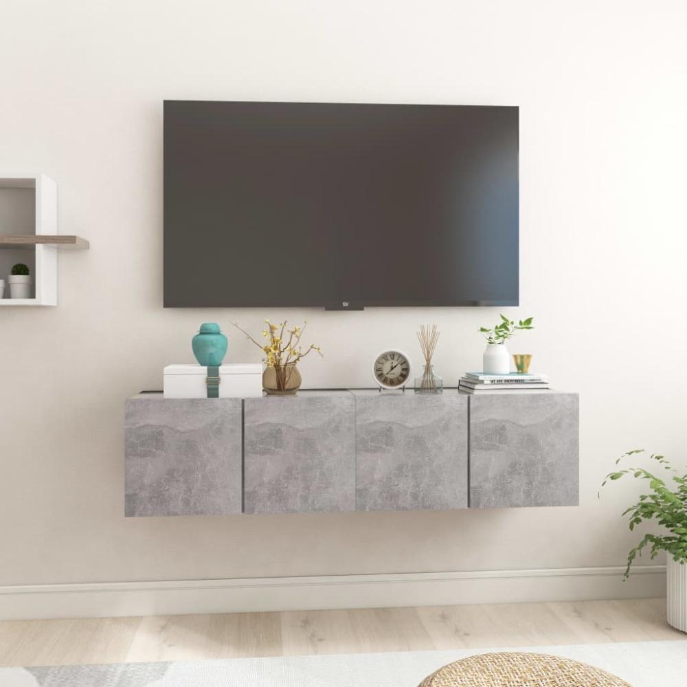 vidaXL TV-Hängeschränke 2 Stk. Betongrau 60x30x30 cm 804521 Bild 1