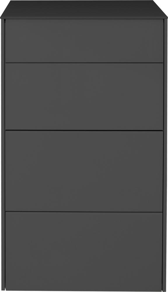 Maeusbacher Imola Kommode anthrazit matt lack / glas anthrazit glanz BxHxT: 52 x 89 x 42 cm Bild 1