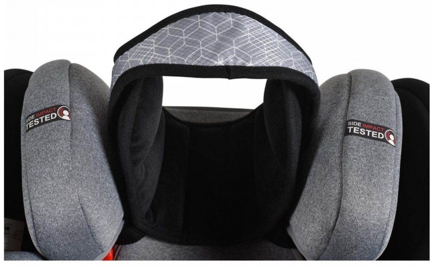 Cangaroo Kindersitz-Kopfstütze Shelter ergonomisch Kopfschutz für Auto Kopfgurt grau Bild 1