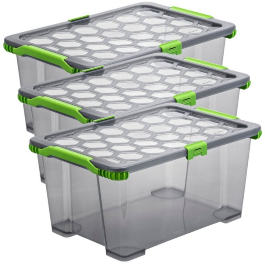ROTHO Aufbewahrungsbox 3er Set Lagerbox 44lEVO TOTAL PROTECTION (Aufbewahrungsset, 3er-Set) Bild 1