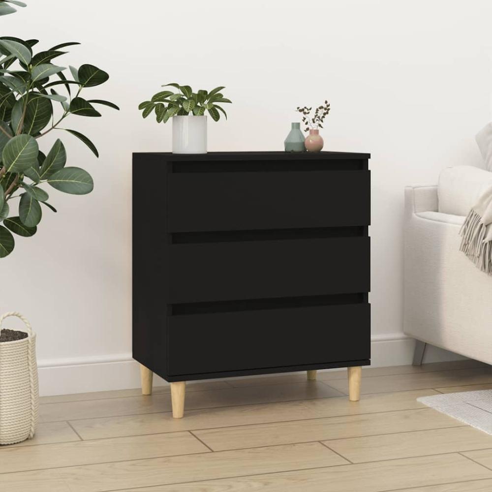 vidaXL Sideboard Schwarz 60x35x70 cm Holzwerkstoff 823041 Bild 1