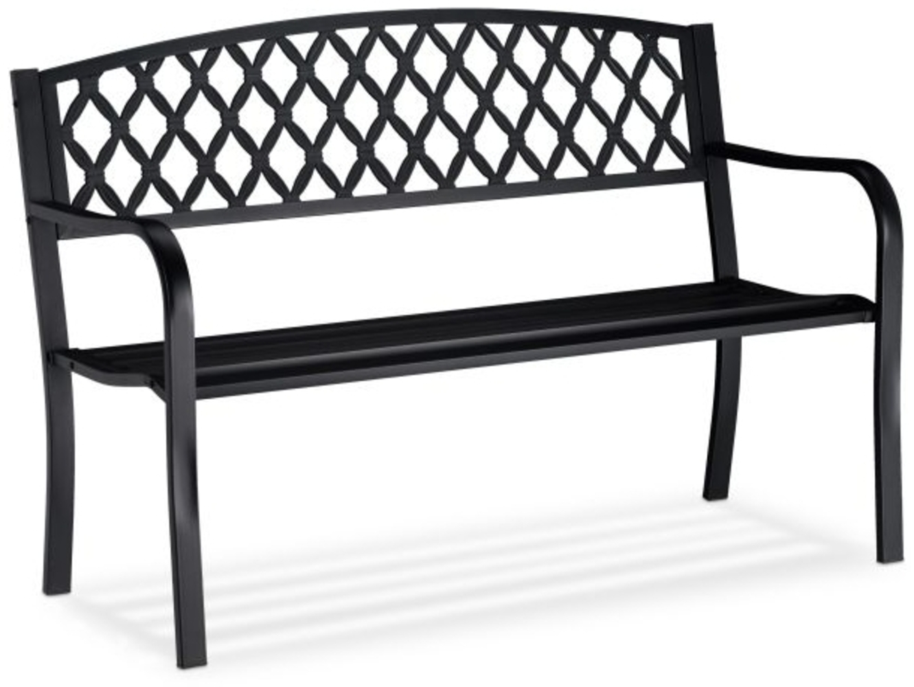 Metall Gartenbank mit Flechtmuster 10026115 Bild 1