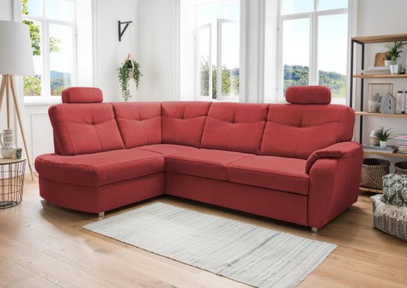 Benformato Ecksofa Edina mit Schlaffunktion & Bettkasten Mikrofaser Anthrazit Bild 1