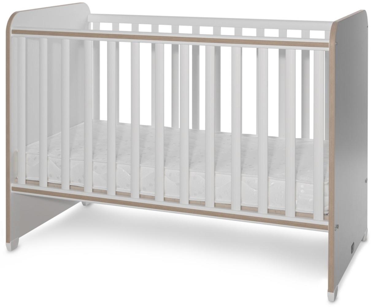 Lorelli Babybett Sweet Dream 124 x 68 x 95 cm Unterbettrahmen mit zwei Ebenen hellbraun Bild 1