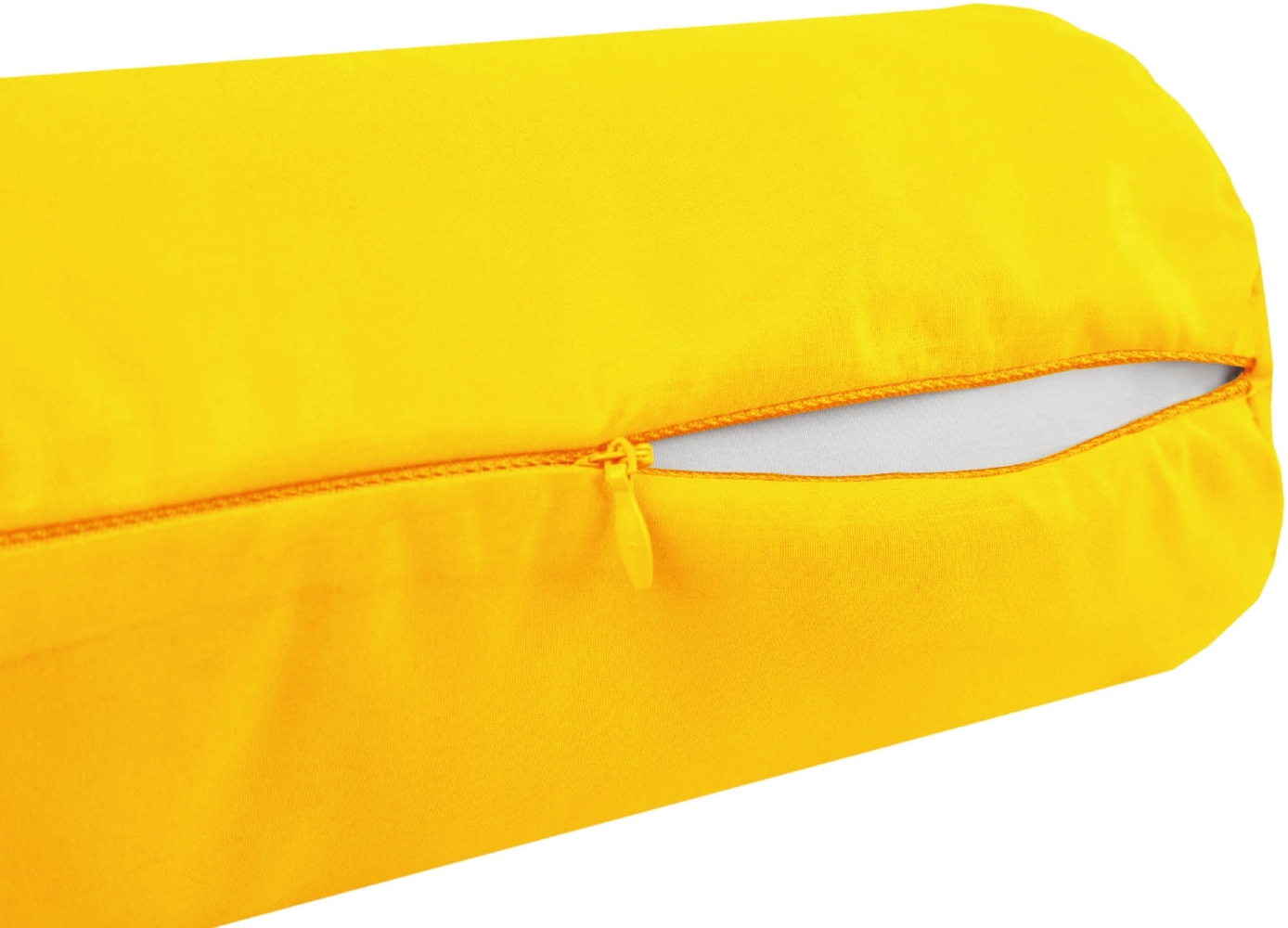 Bestlivings Bezug für Nackenrolle 12x30cm ( BxL ) Bezug in Gelb, in vielen Farben Bild 1
