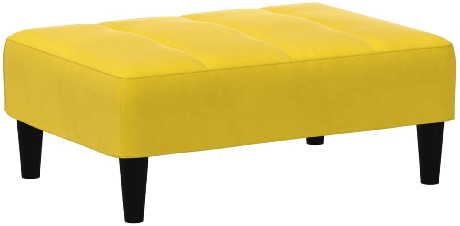 vidaXL Fußhocker Gelb 77x55x31 cm Samt 4007370 Bild 1