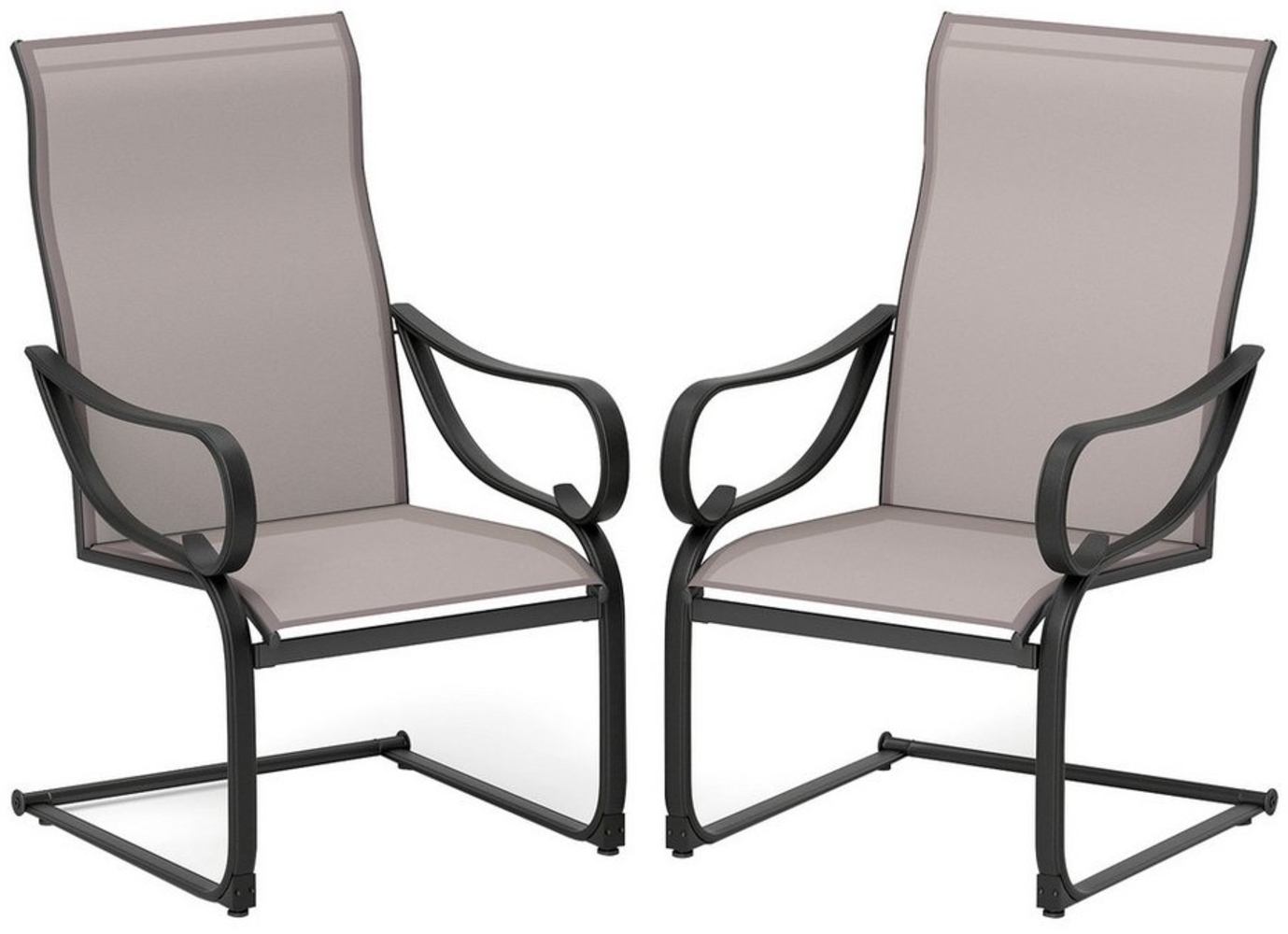 COSTWAY Gartenstuhl (2 St), 2er Set Hochlehner Stuhl, 69 x 62 x 108 cm Bild 1