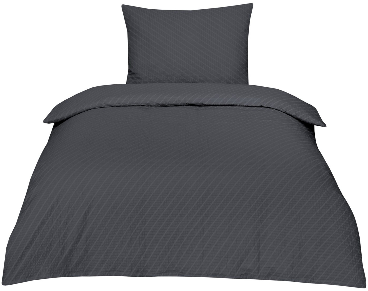 Betz Bettwäsche Seersucker 2tlg. Garnitur Set mit Reißverschluss, Baumwolle, 2 teilig, 100% Baumwolle Bild 1