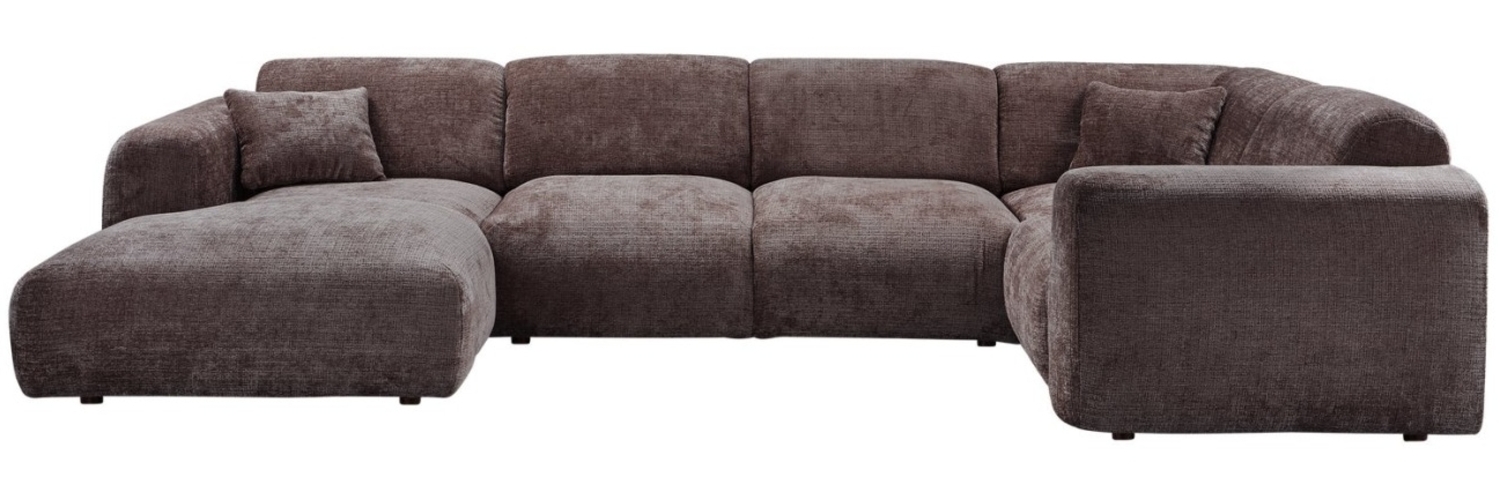 Ecksofa Cloud aus Chenille-Stoff Rechts, Braun Bild 1