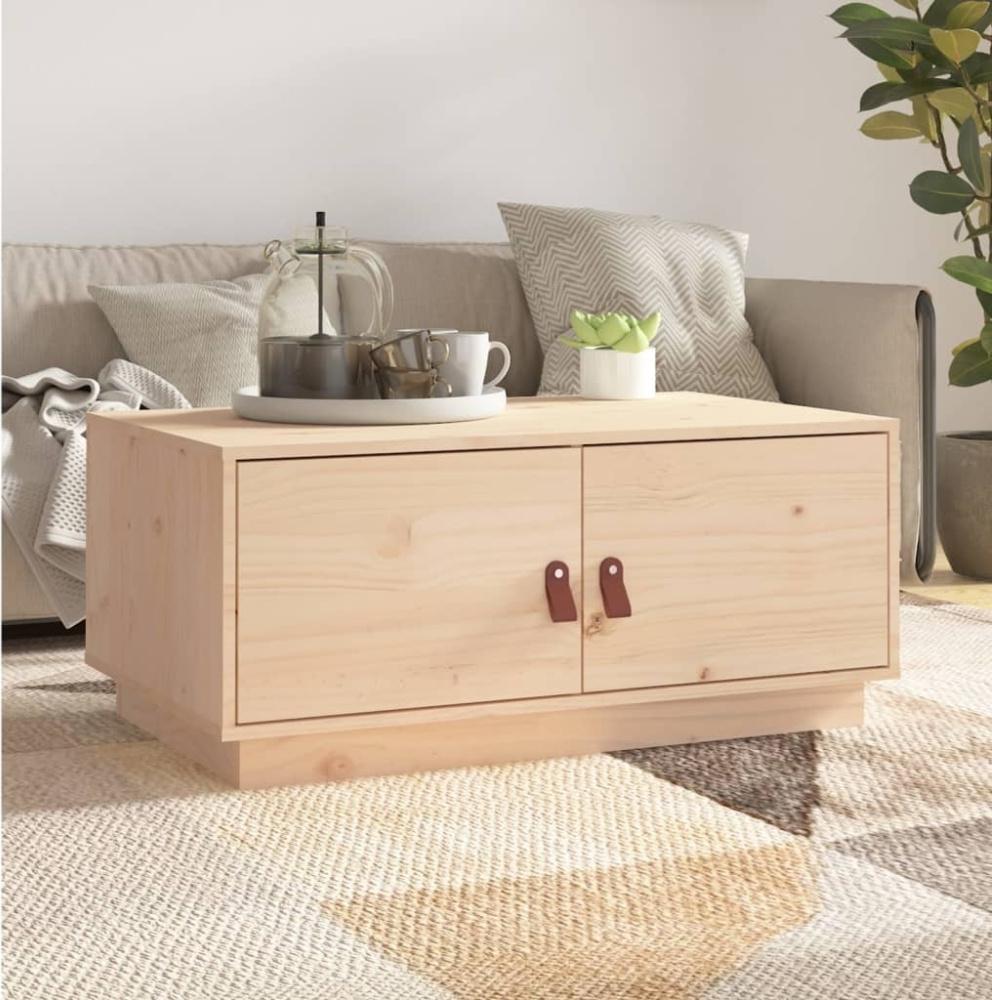 vidaXL Couchtisch 80x50x35 cm Massivholz Kiefer 818250 Bild 1
