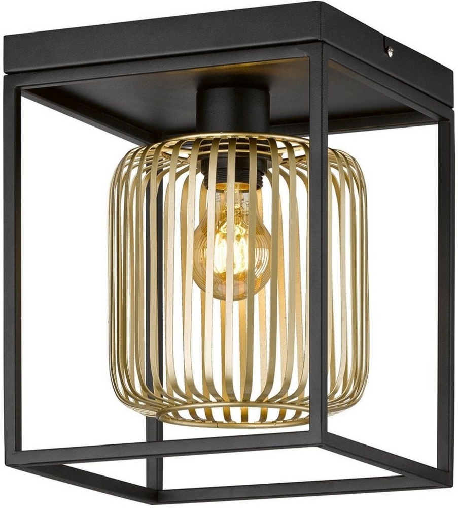 Fischer & Honsel 21294 Deckenleuchte Caydo 1-flammig schwarz goldfarben E27 Bild 1
