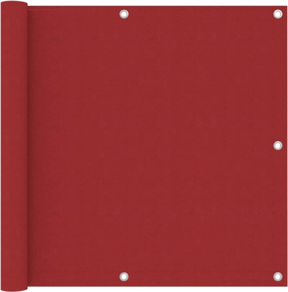 vidaXL Balkon-Sichtschutz Rot 90x400 cm Oxford-Gewebe 135037 Bild 1