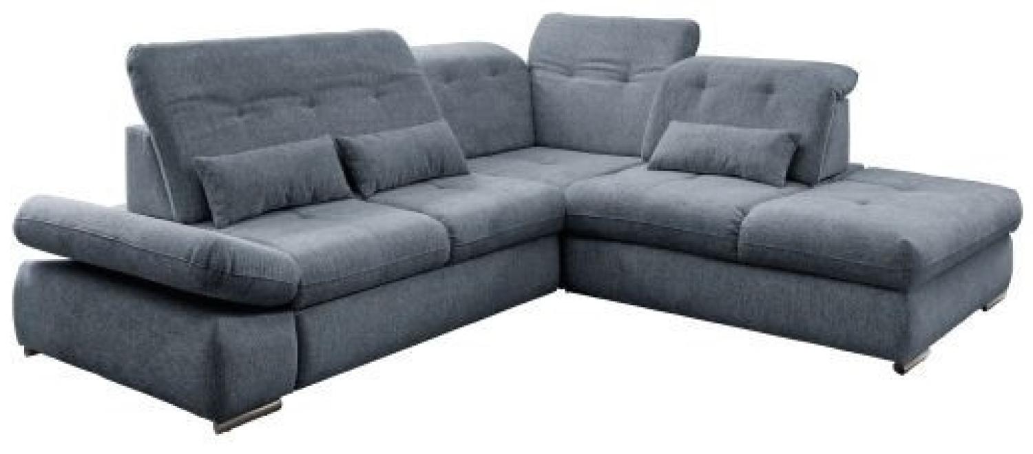 Benformato Ecksofa Dalida mit Schlaffunktion & Sitztiefenverstellungen Mikrofaser Silber Bild 1