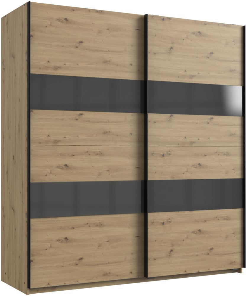 Kleiderschrank >Altona1< (B/H/T: 180x198x64 cm) in Artisan-Eiche-Nachbildung Bild 1