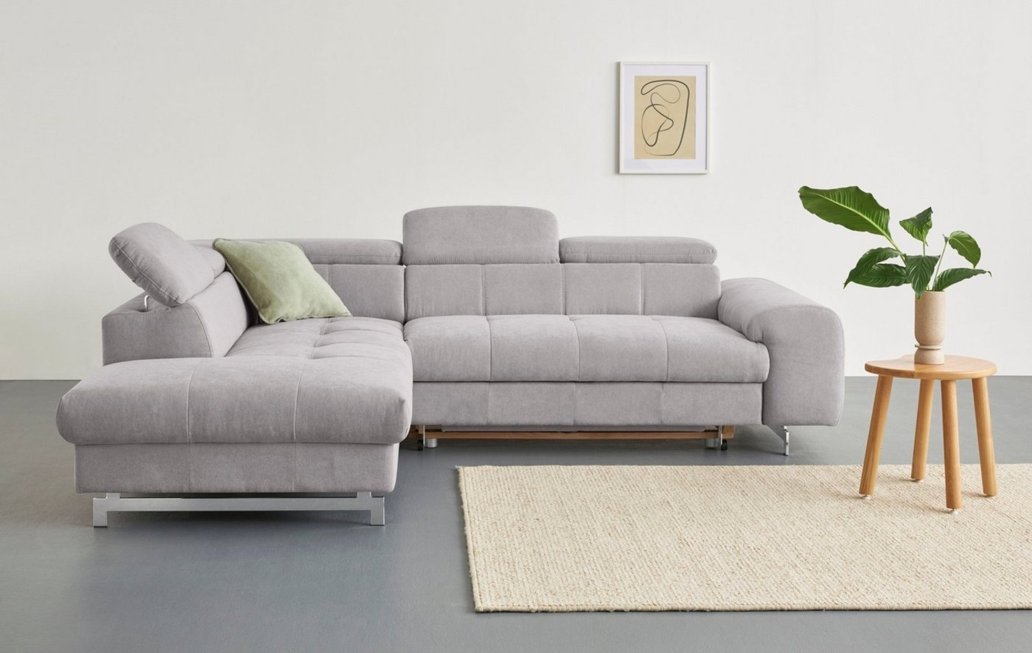 COTTA Ecksofa Chef L-Form, mit Kopfteilverstellung, wahlweise mit Bettfunktion Bild 1