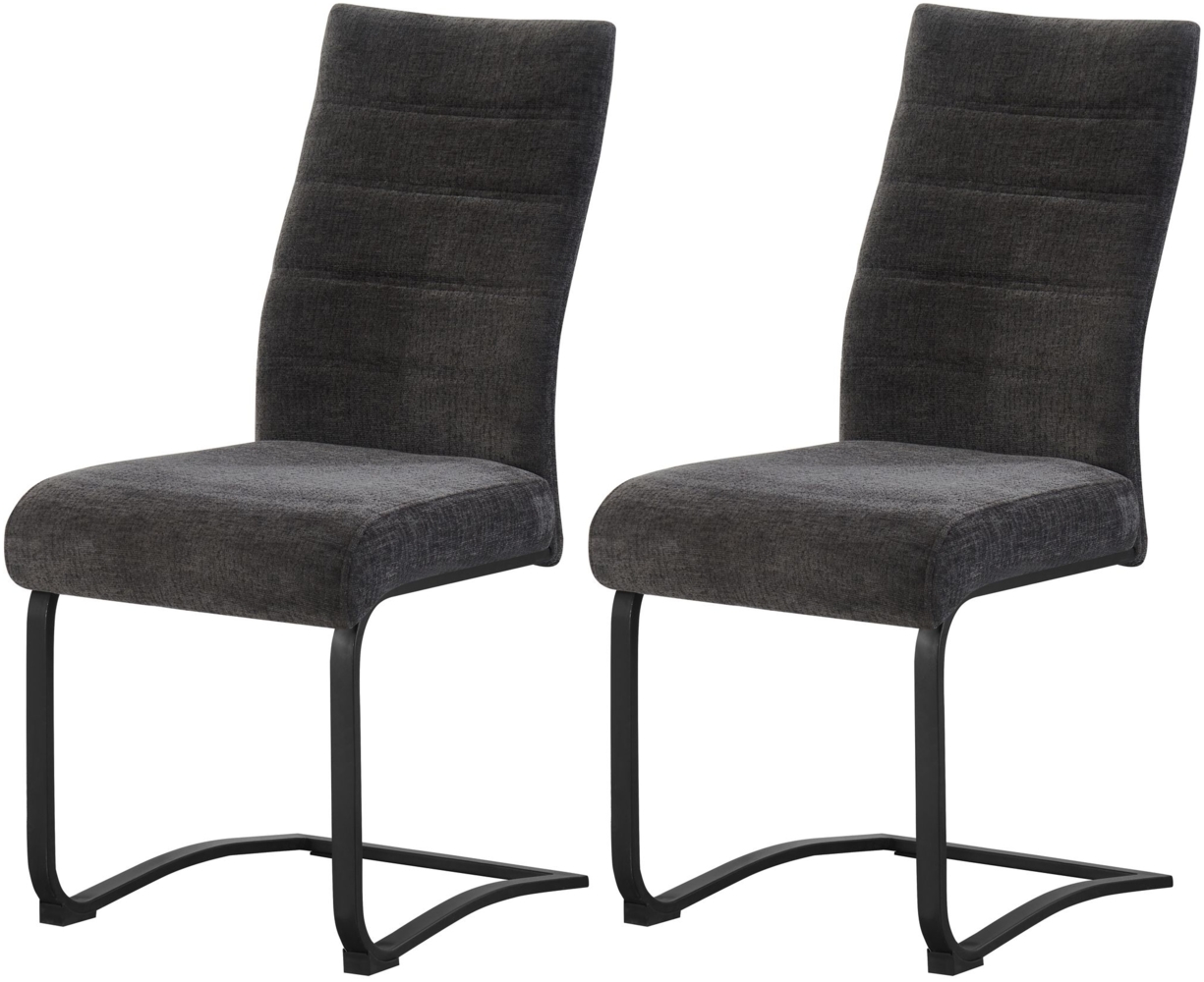 Stockholm Stuhl 2er Set - Stuhl (B/H/T): 43 x 98 x 59 cm in Anthrazit Bild 1