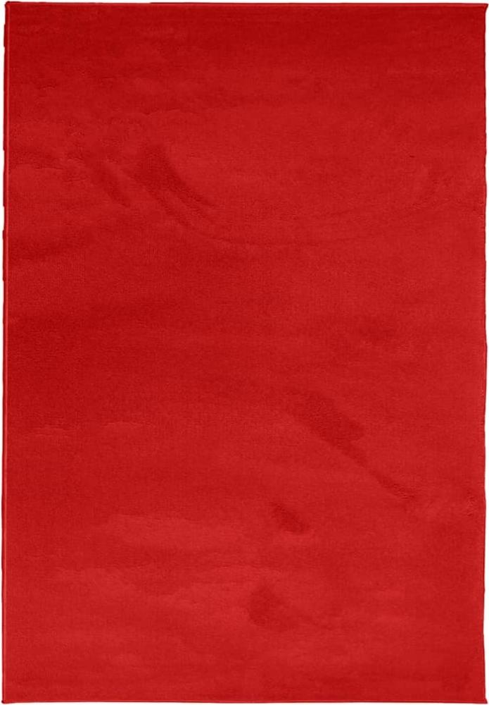 vidaXL Teppich OVIEDO Kurzflor Rot 120x170 cm 375622 Bild 1