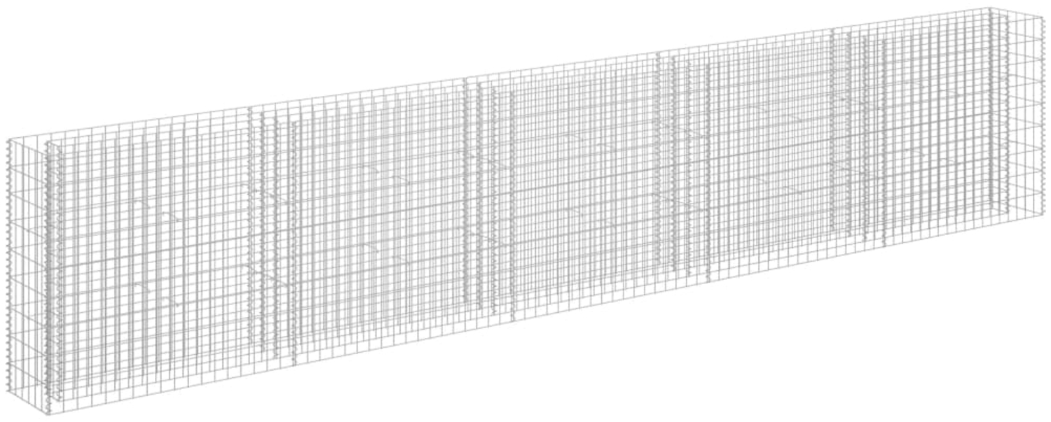 vidaXL Gabionen-Hochbeet Verzinkter Stahl 450×30×90 cm 145647 Bild 1